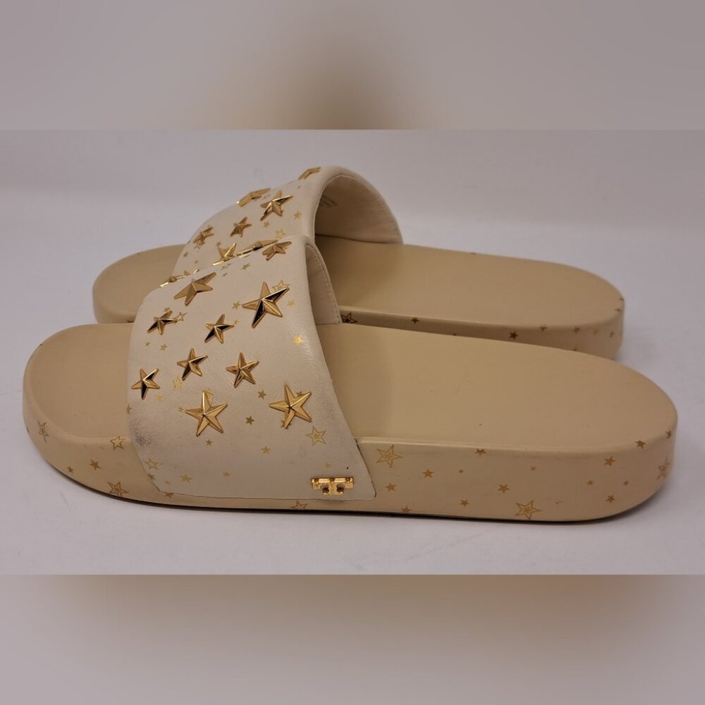 Tory Burch Women's Star Studded Sandals Slides Leather 8 US - Picture 5 of 16